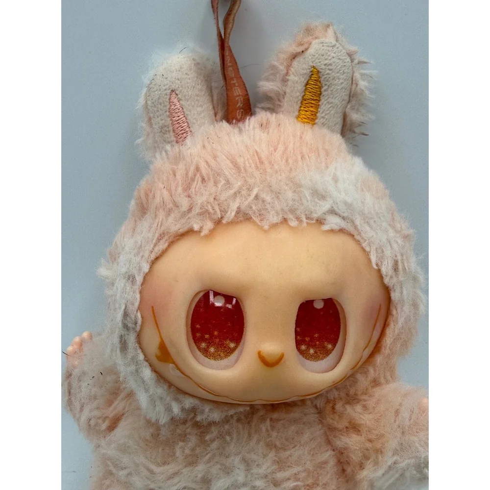 Pop Mart Labubu The Monsters Plush 7in Peach Excellent Vinyl Face Art Toy